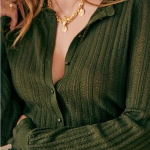 Sezane Louis cardigan khaki S